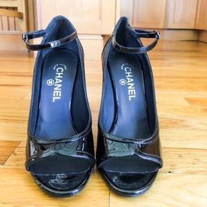 Chanel ankle strap heels
